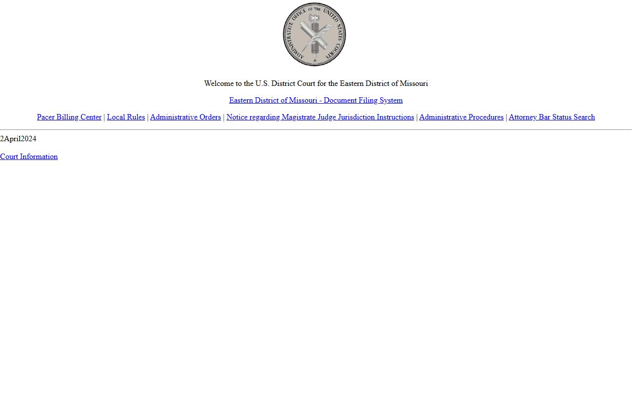 Dunklin County probate records Eastern District Missouri CM ECF