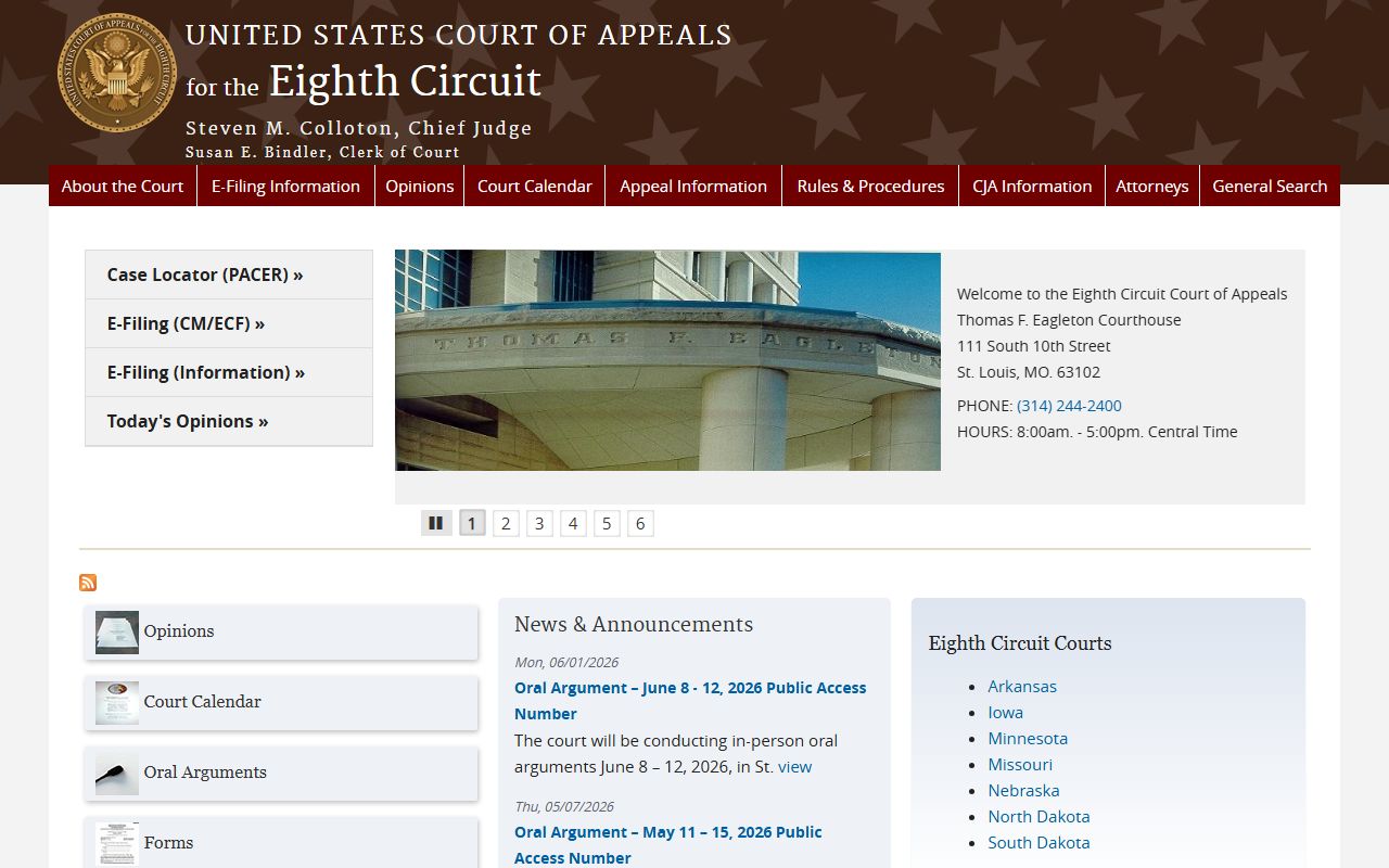 Dunklin County traffic court records and Eighth Circuit federal court source